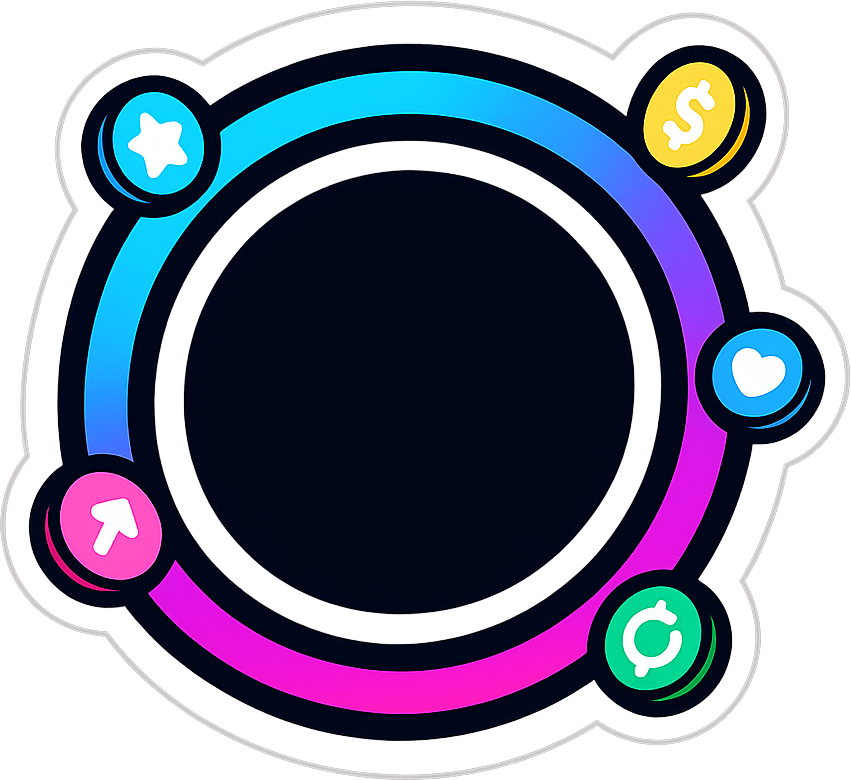 Portal ring sticker representing the Meme-iverse